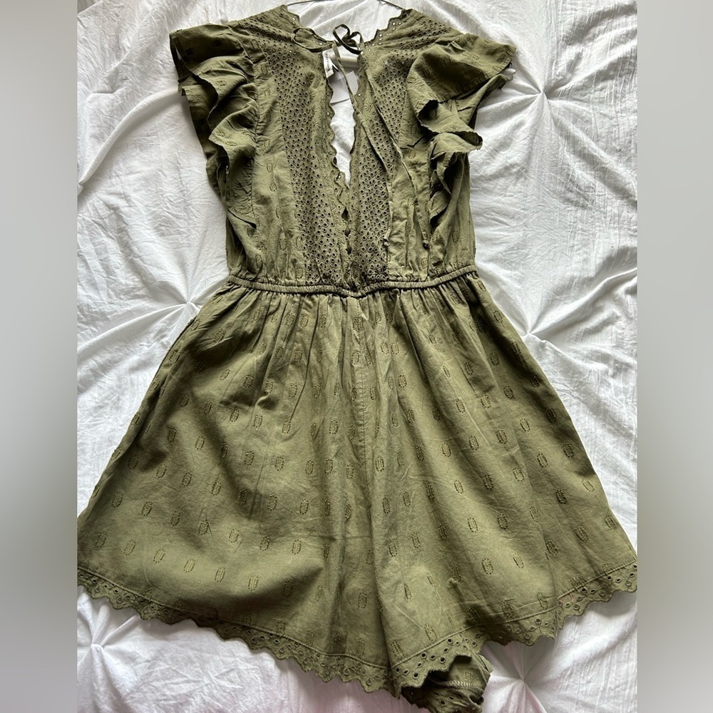 American Eagle Olive Green Romper small nwt